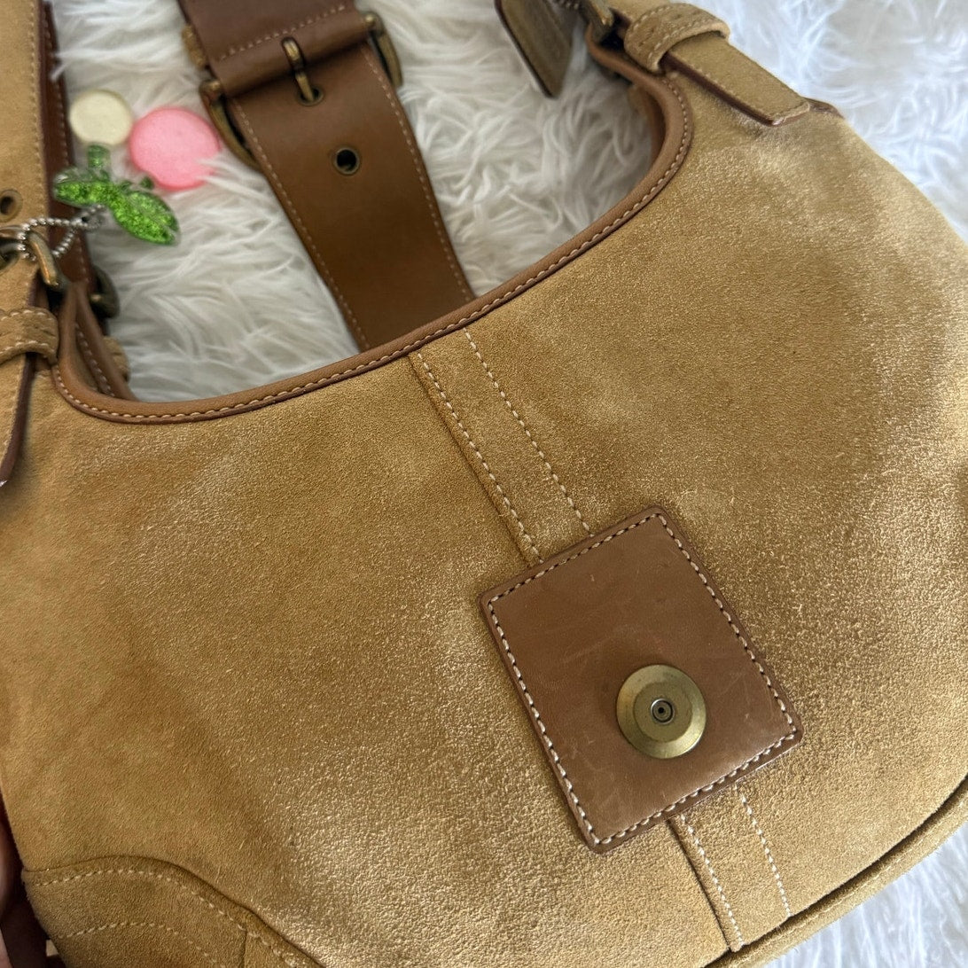 y2k COACH Vintage Tan Soho Double Strap Shoulder Bag Purse