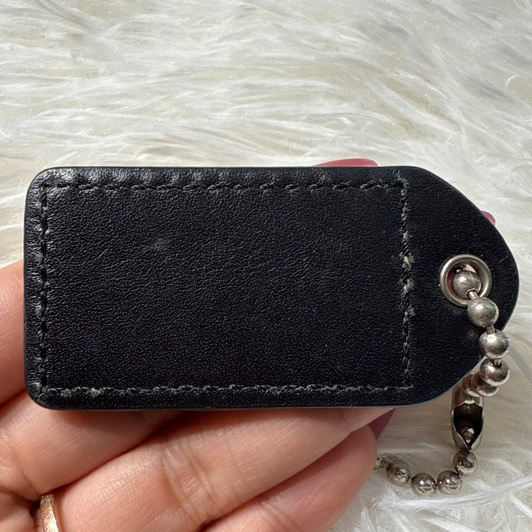 2.5” y2k COACH Black Fob Bag Charm Hang tag Hangtag
