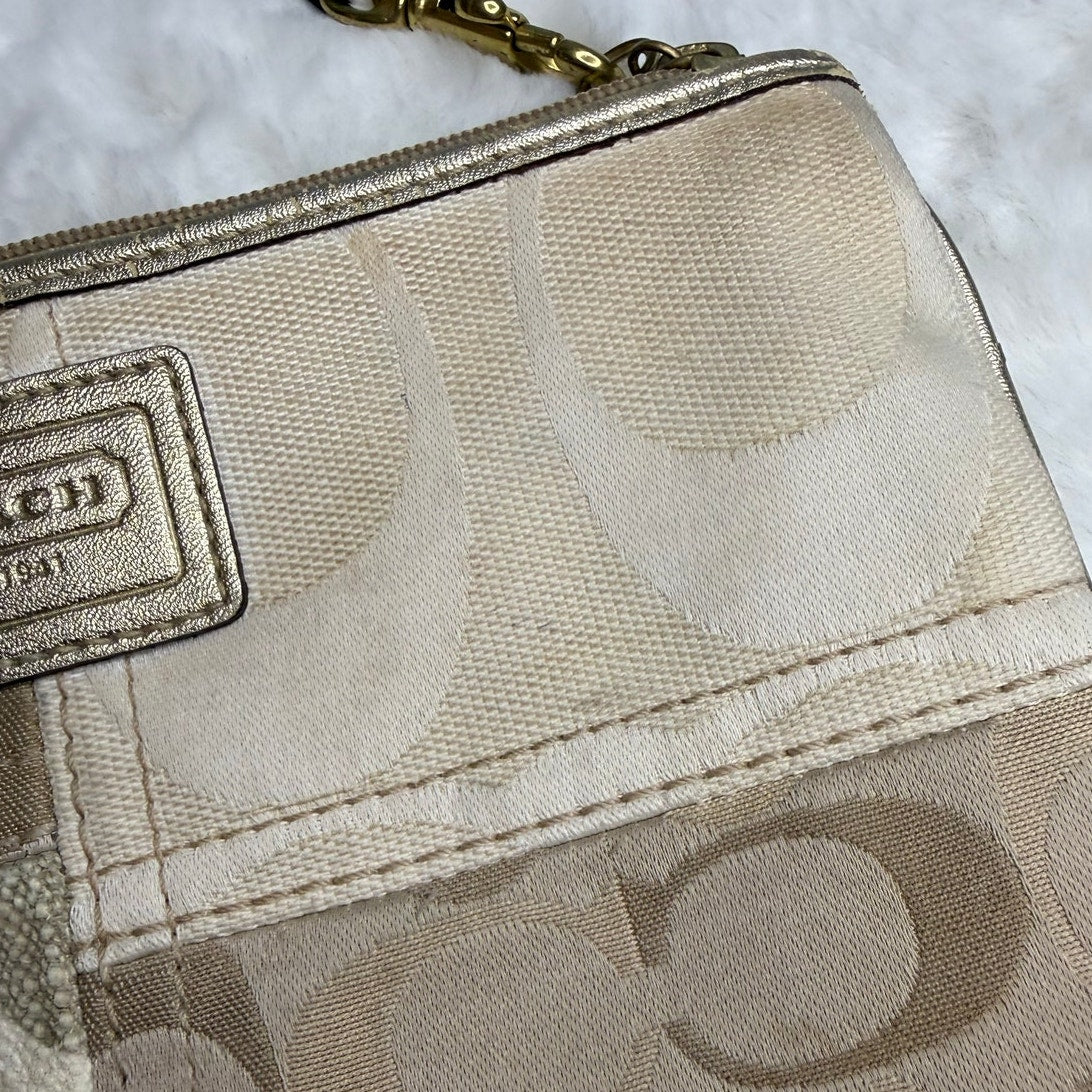 COACH Signature Canvas Nylon Wristlet