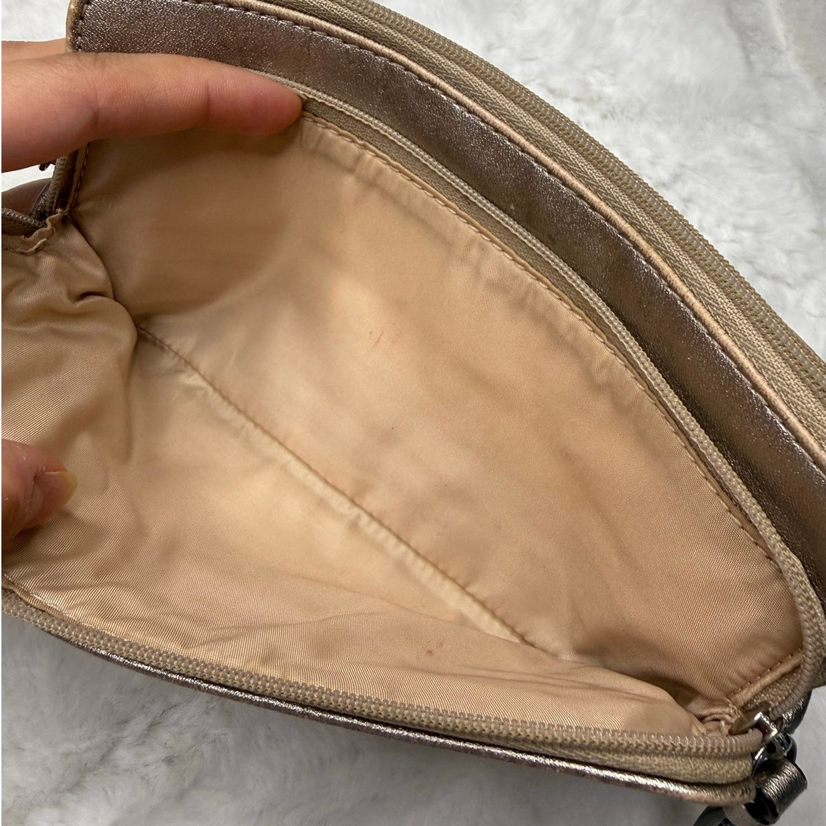 COACH Silver Pink Wristlet