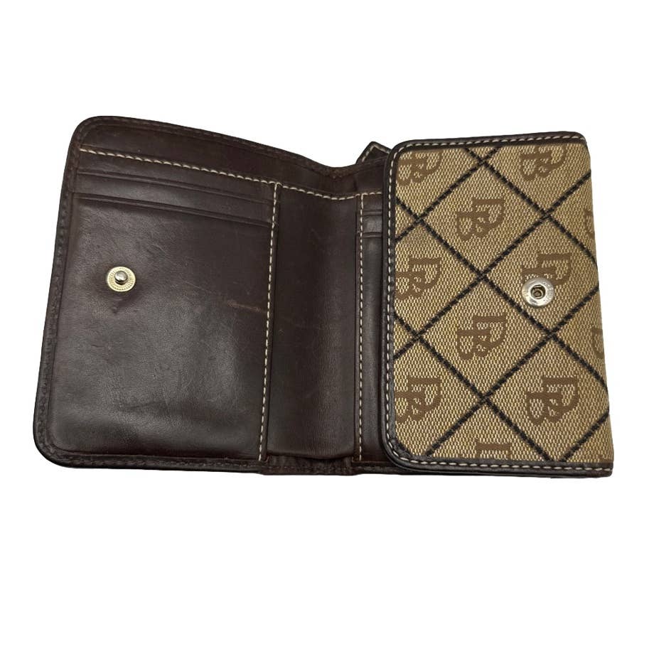 DOONEY & BOURKE Brown and Tan Signature Canvas Wallet