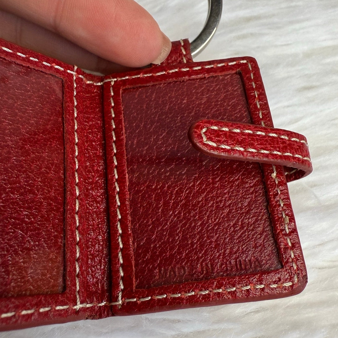 2" Vintage COACH y2k Red Photo Picture Frame Bag Charm Key Fob
