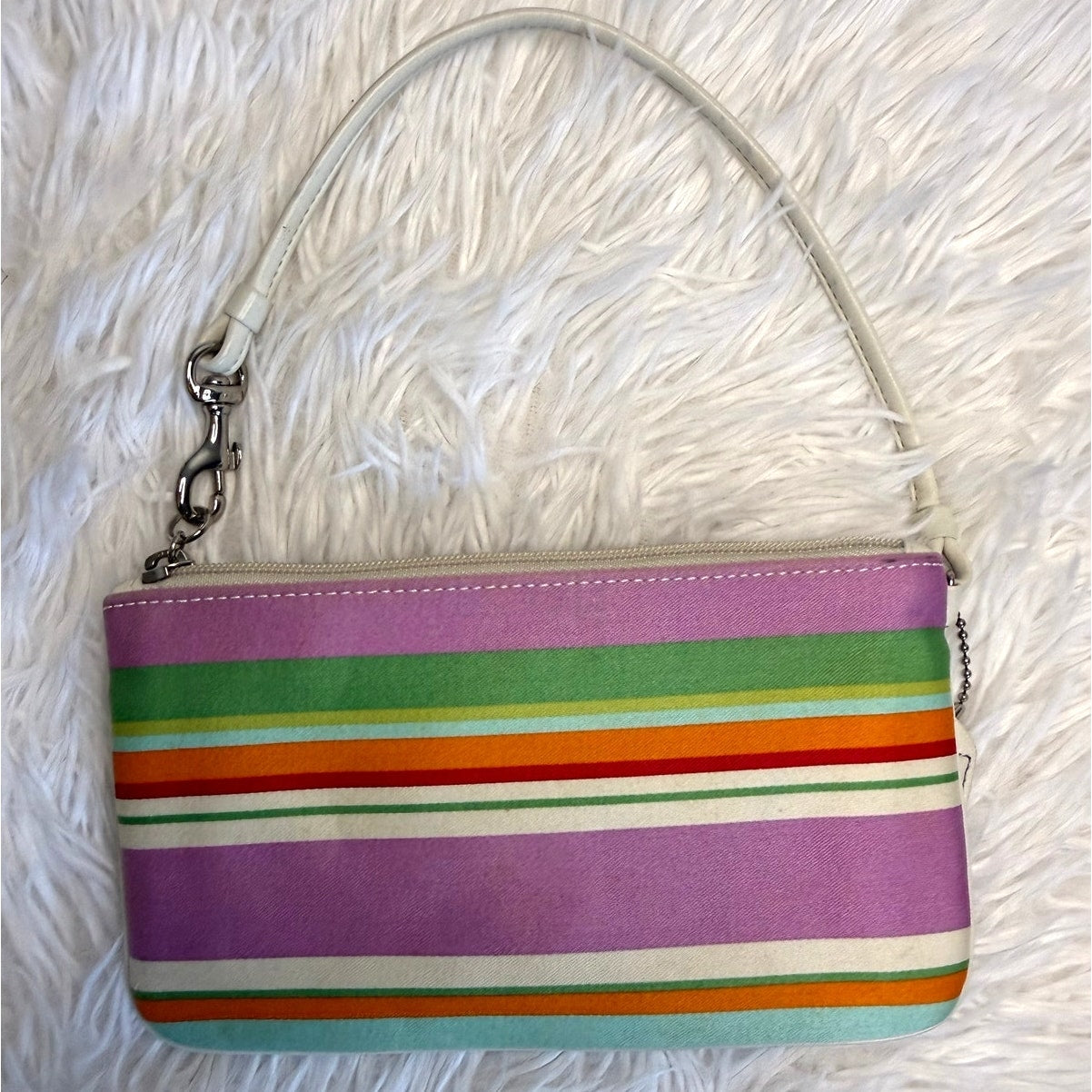 y2k COACH Hampton Striped Wristlet