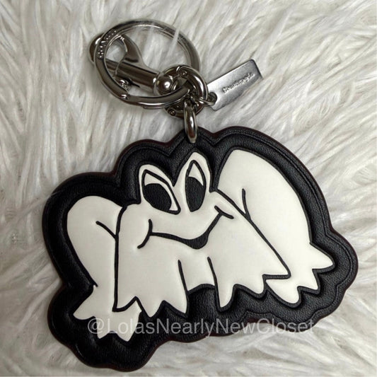 COACH Frog Ring Bag Charm Leather