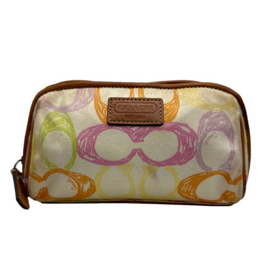 COACH Multi-color Signature Fabric Scribble Pouch