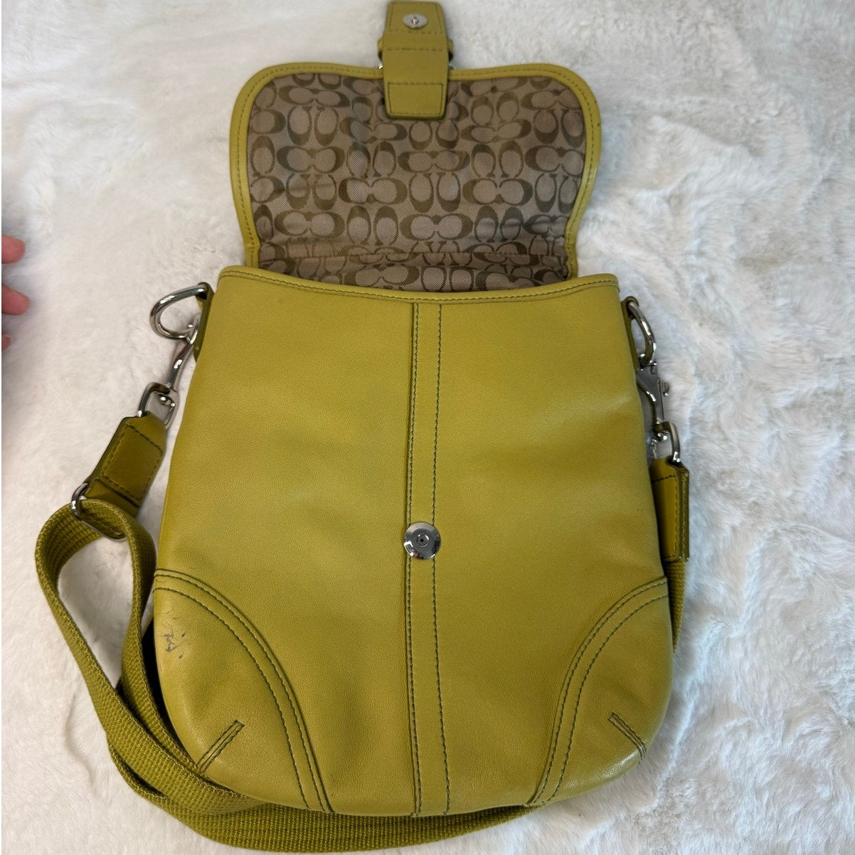 y2k Coach Lime Green Crossbody