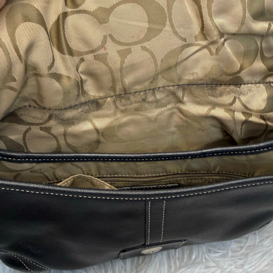 y2k COACH Vintage Black Soho Flap Shoulder Bag Purse