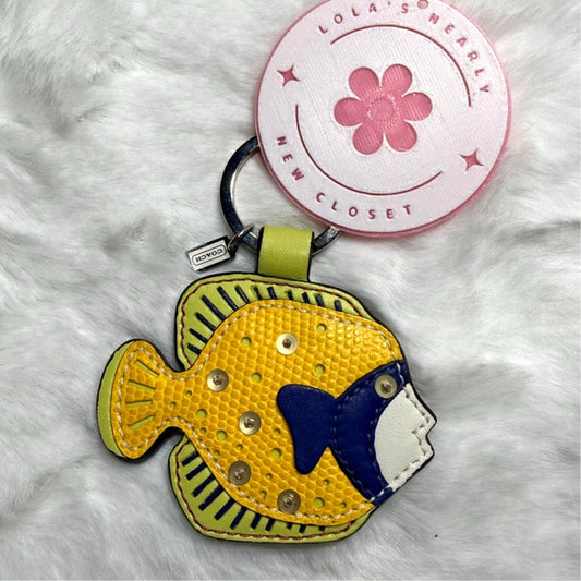 Vintage COACH y2k Fish Key Fob 1674 Bag Charm