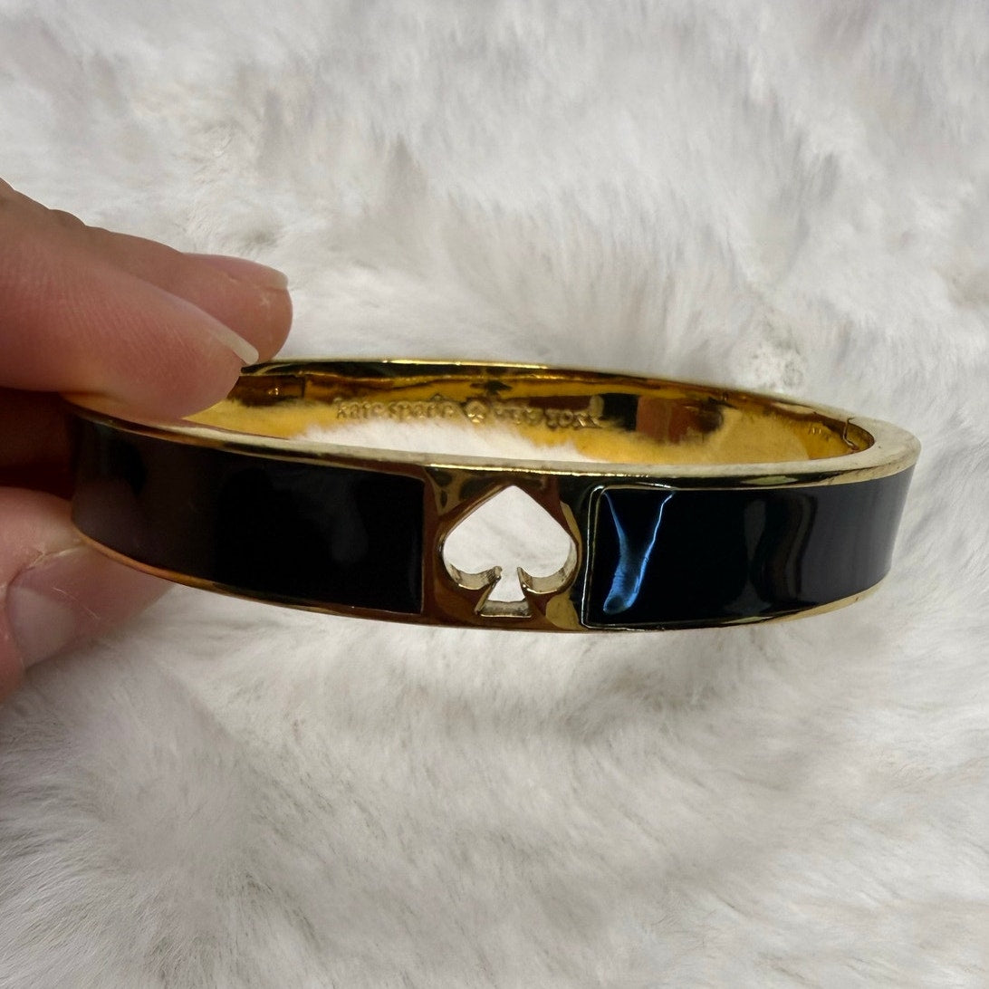 kate spade New York Black Gold Spade Bangle Bracelet