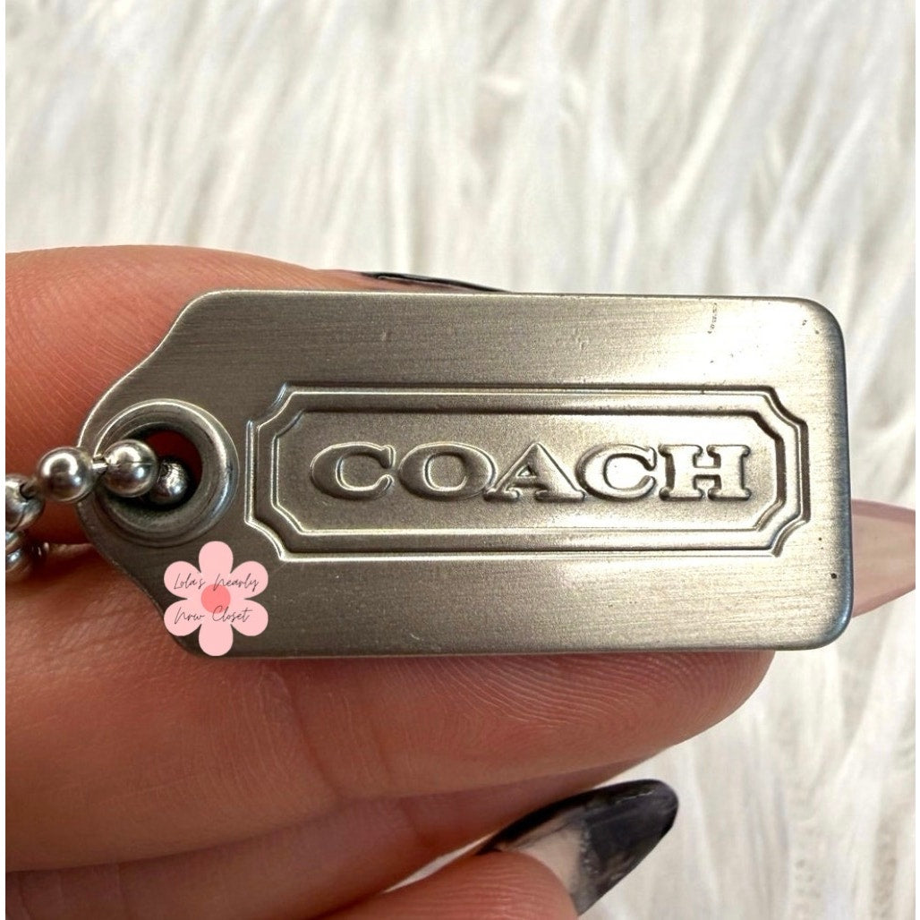 1" COACH Fob Bag Charm Hang tag Hangtag