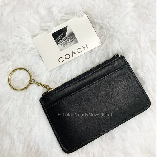 Vintage Coach Black Mini Skinny Case Wallet 6902
