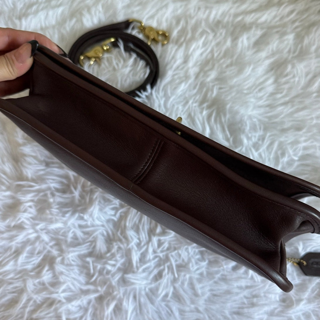 Vintage COACH Mahogany Convertible Clutch 9635 Costa Rica Crossbody Shoulder Bag