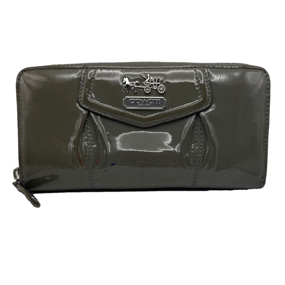 COACH Gray Patent Leather Wallet