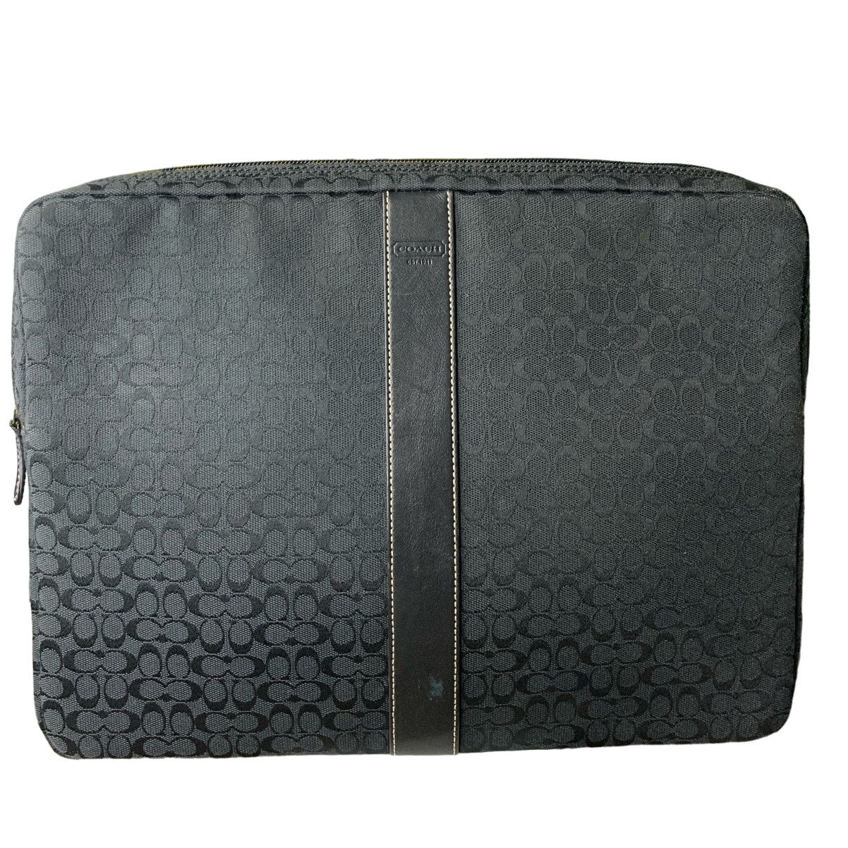 COACH Black Signature Canvas Laptop Case Sleeve Protector