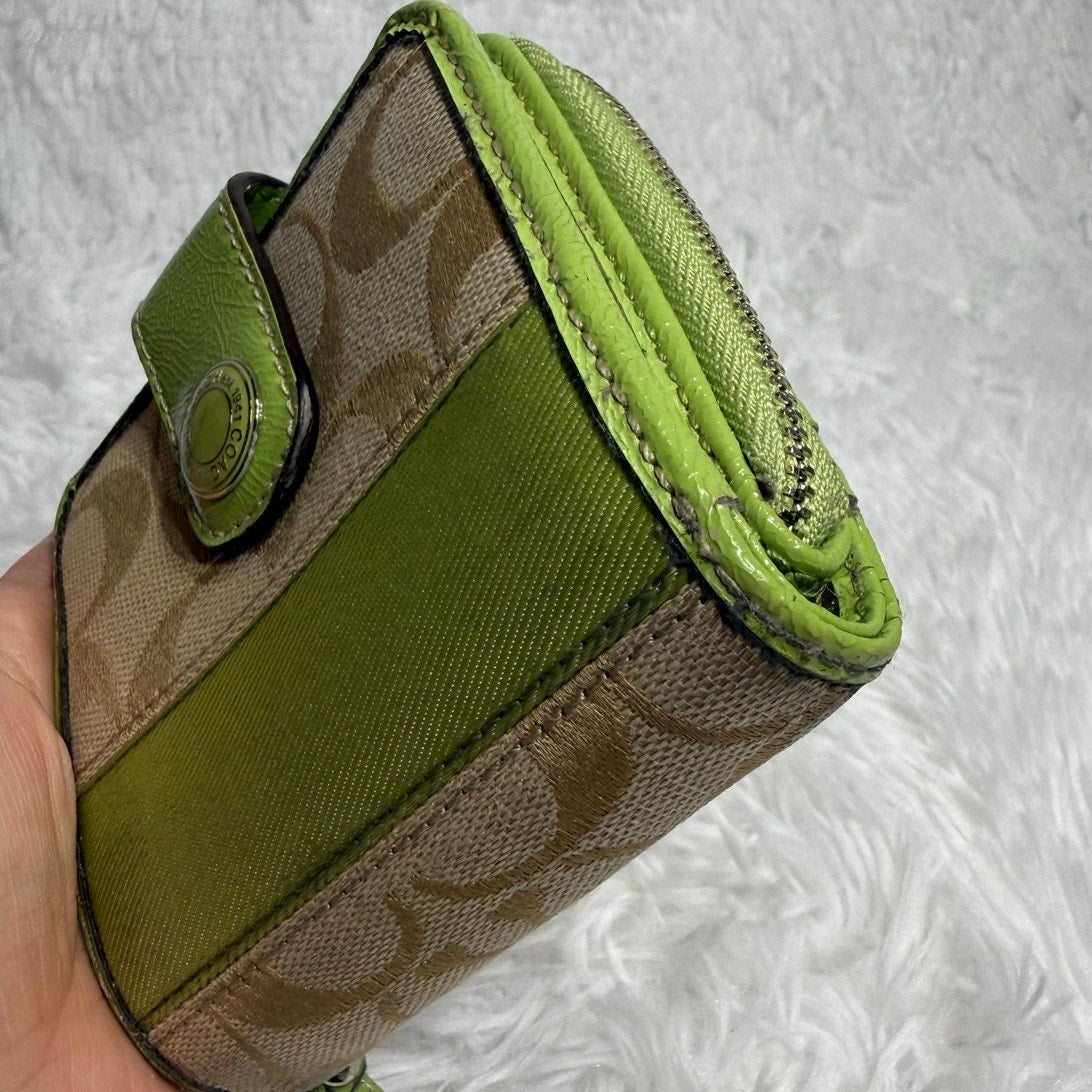 y2k Coach Lime Wallet