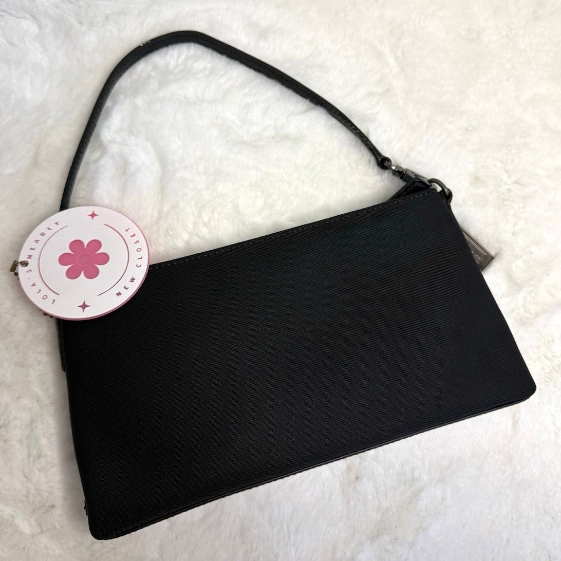 Vintage COACH y2k Mercer Demi Pochette Black Canvas Twill