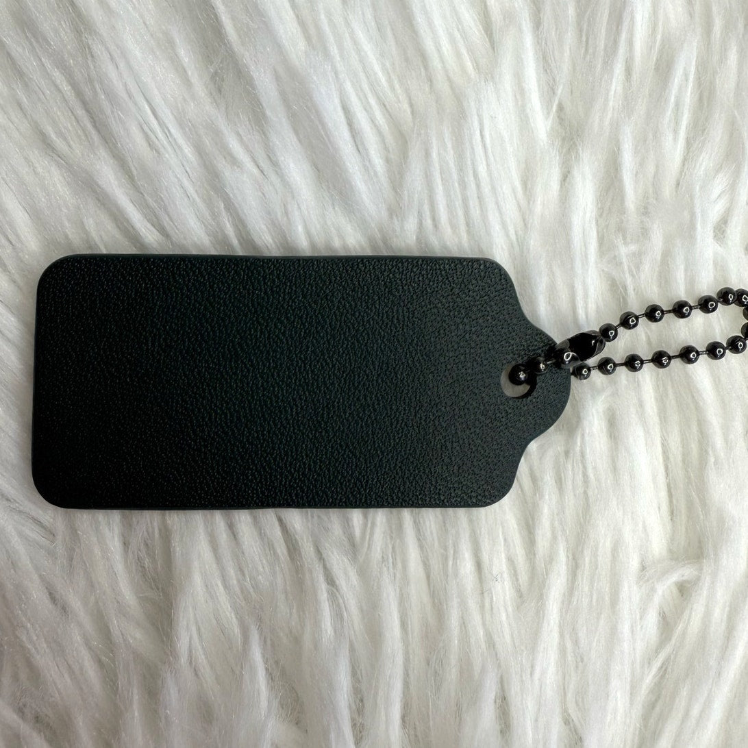 2" COACH Green Hang Tag Key Fob Bag Charm