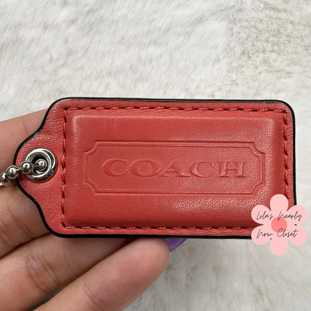2"  COACH Fob Bag Charm Hang tag Hangtag