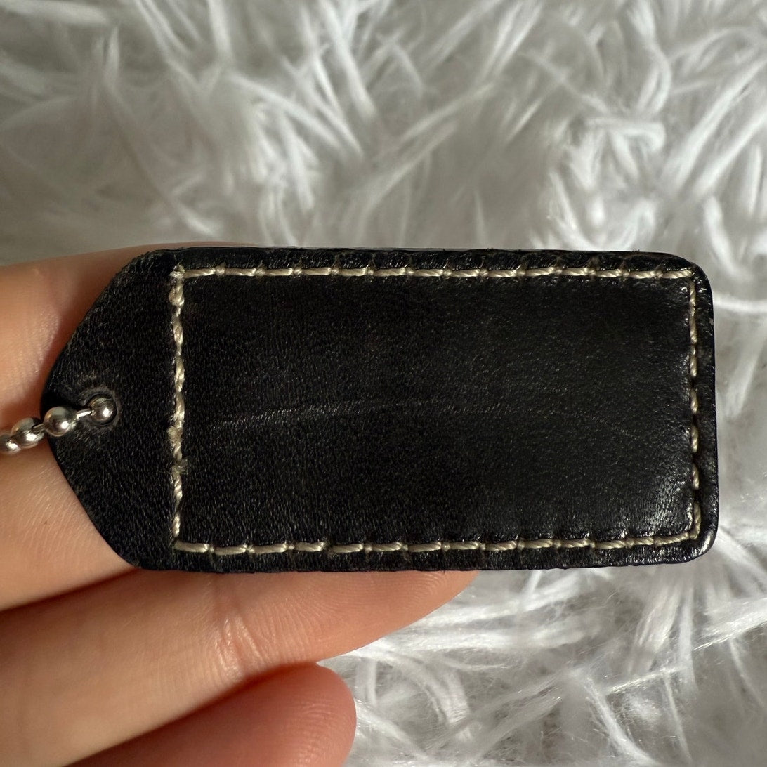 y2k 1.5" Vintage COACH Fob Bag Charm Hang tag Hangtag