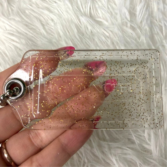 3" COACH Poppy Fob Bag Charm Hang tag Hangtag