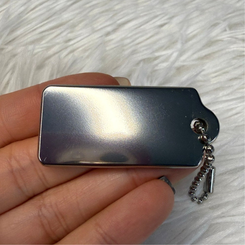 2" COACH Metal Fob Bag Charm Hang tag Hangtag
