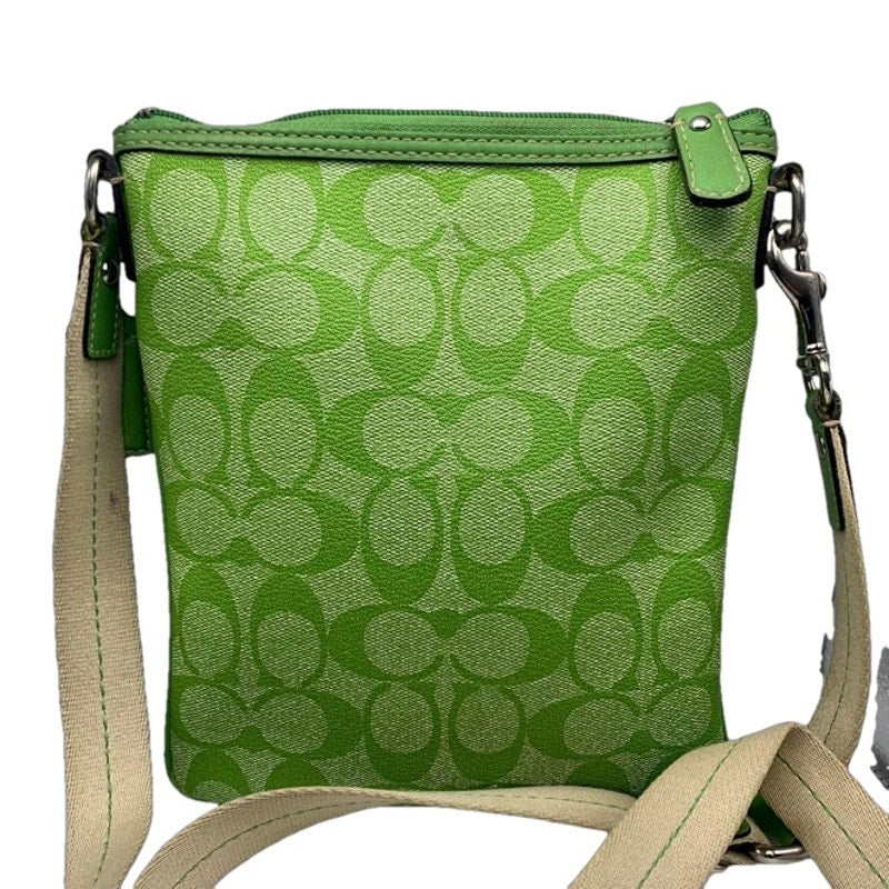 COACH Green Coated Canvas Crossbody