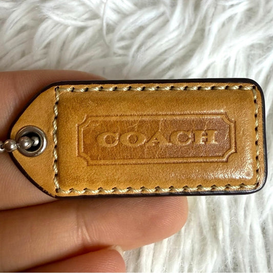 1.5" y2k COACH Vintage Fob Bag Charm Hang tag Hangtag