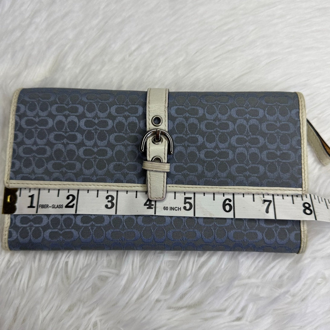 Vintage COACH y2k Blue Soho Signature Wallet