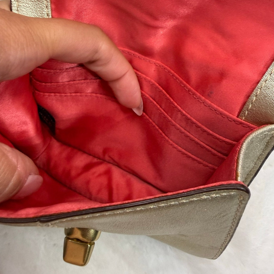 COACH Silver Gold Mini Crossbody Bag