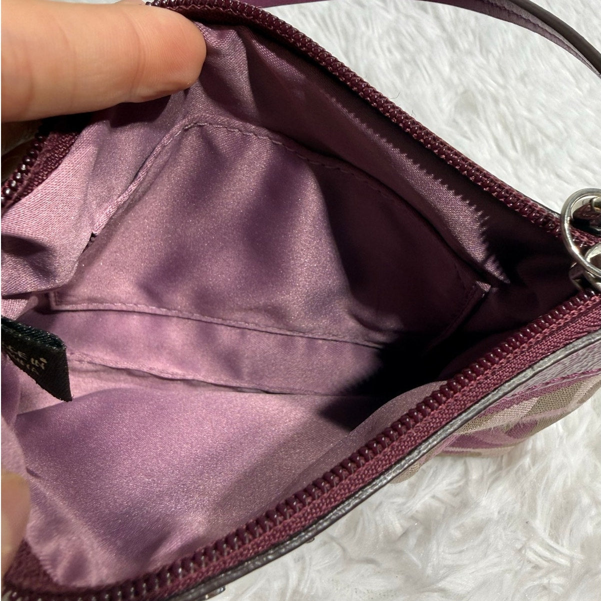 Coach Purple Wristlet
