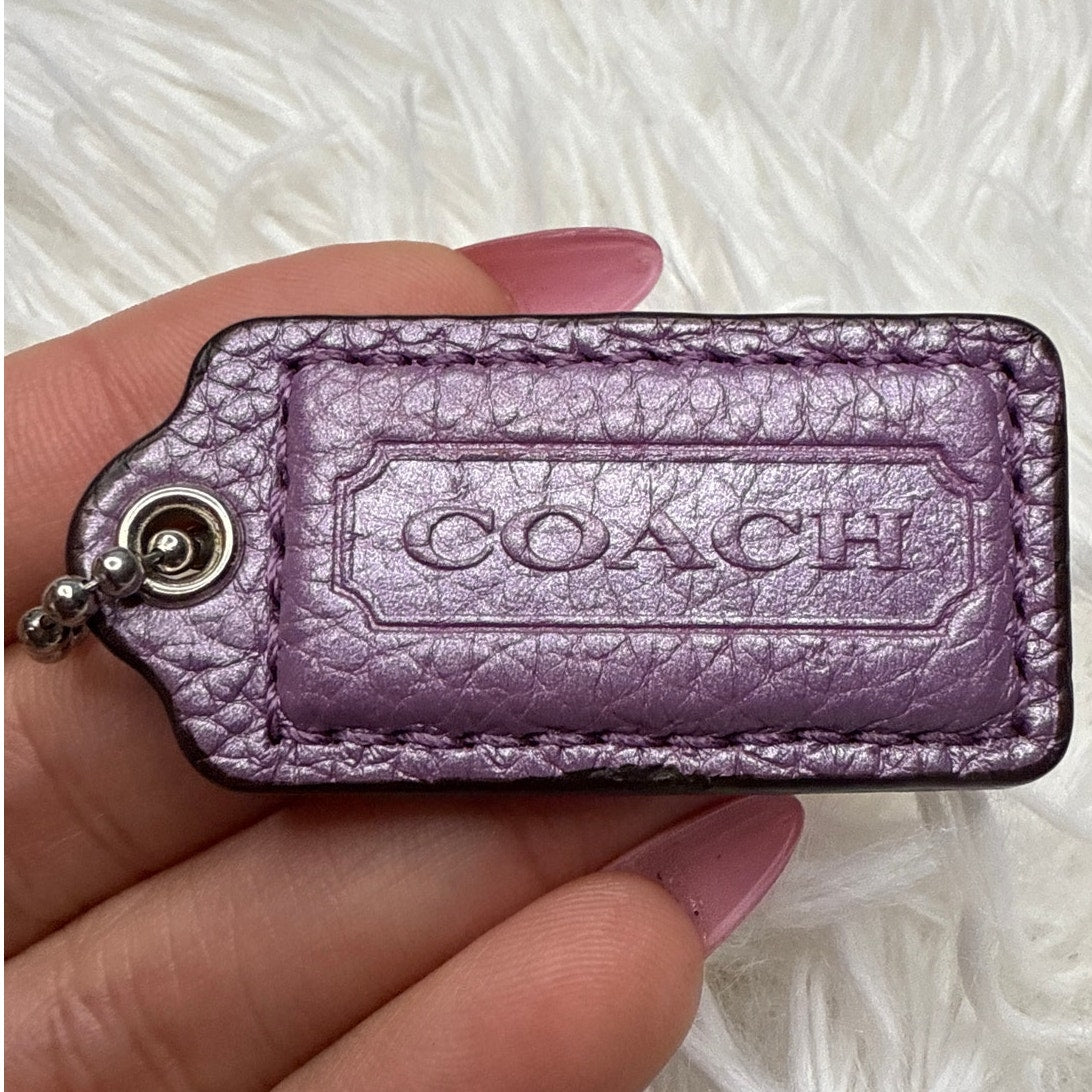 1.5" COACH Fob Bag Charm Hang tag Hangtag