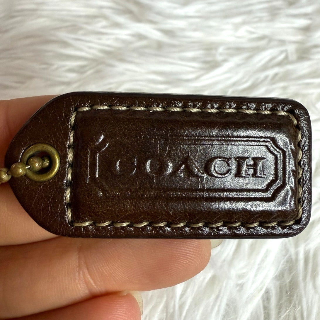 2" y2k COACH Vintage Fob Bag Charm Hang tag Hangtag