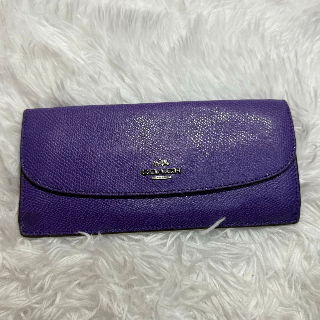 Sale Coach Purple Slim Wallet