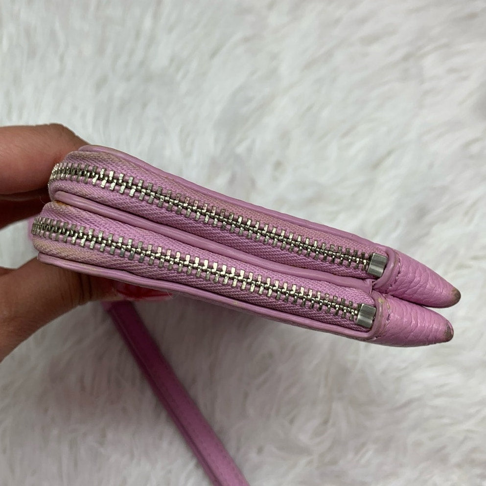COACH Pink Double Zipper Wristlet