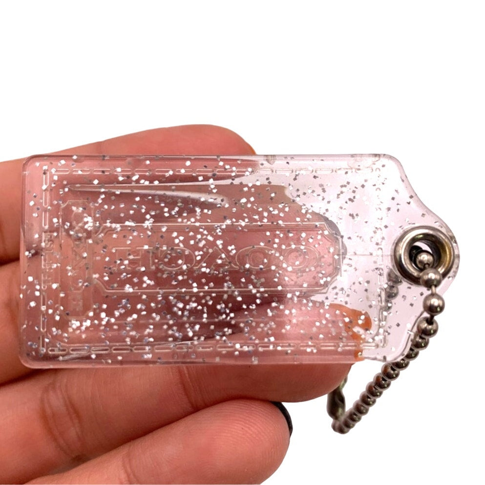 COACH Poppy Clear Glitter Replacement Hang Tag Bag