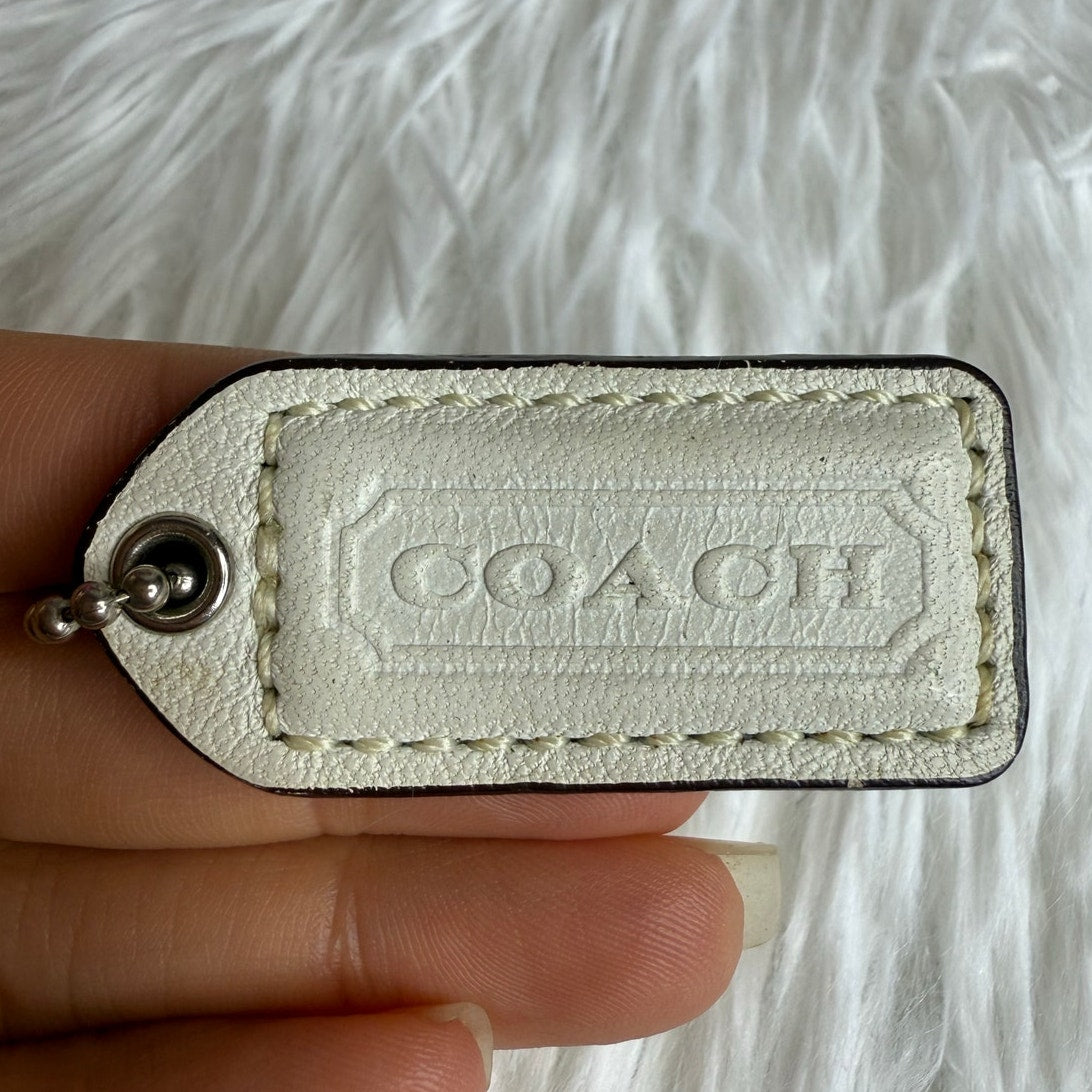 1.5" y2k COACH Vintage Fob Bag Charm Hang tag Hangtag