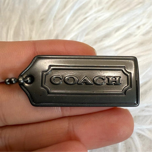 1.5" y2k COACH Vintage Fob Bag Charm Hang tag Hangtag