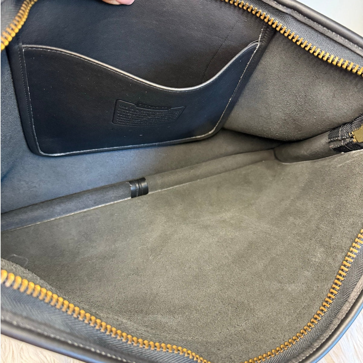 Vintage Coach 5225 Black Leather Document Laptop Portfolio Brief Case USA 1995