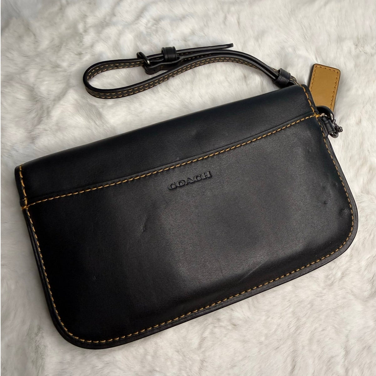 Coach Glovetanned Leather Clutch Wristlet