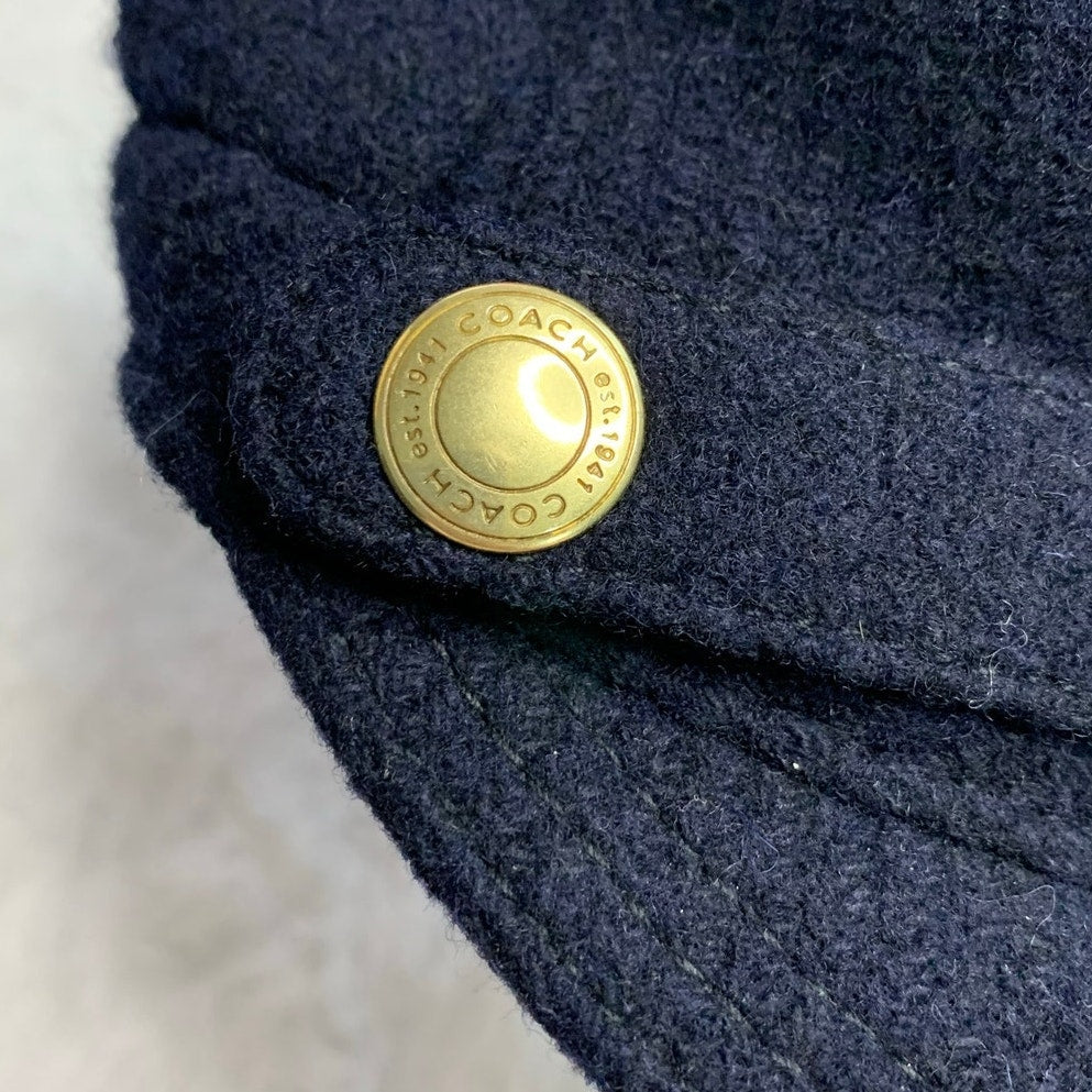 y2k Coach Blue 100% Wool Hat Cap