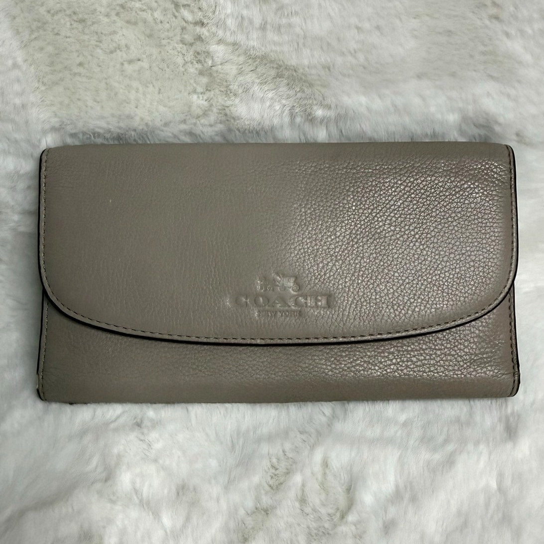 COACH Gray Trifold Wallet