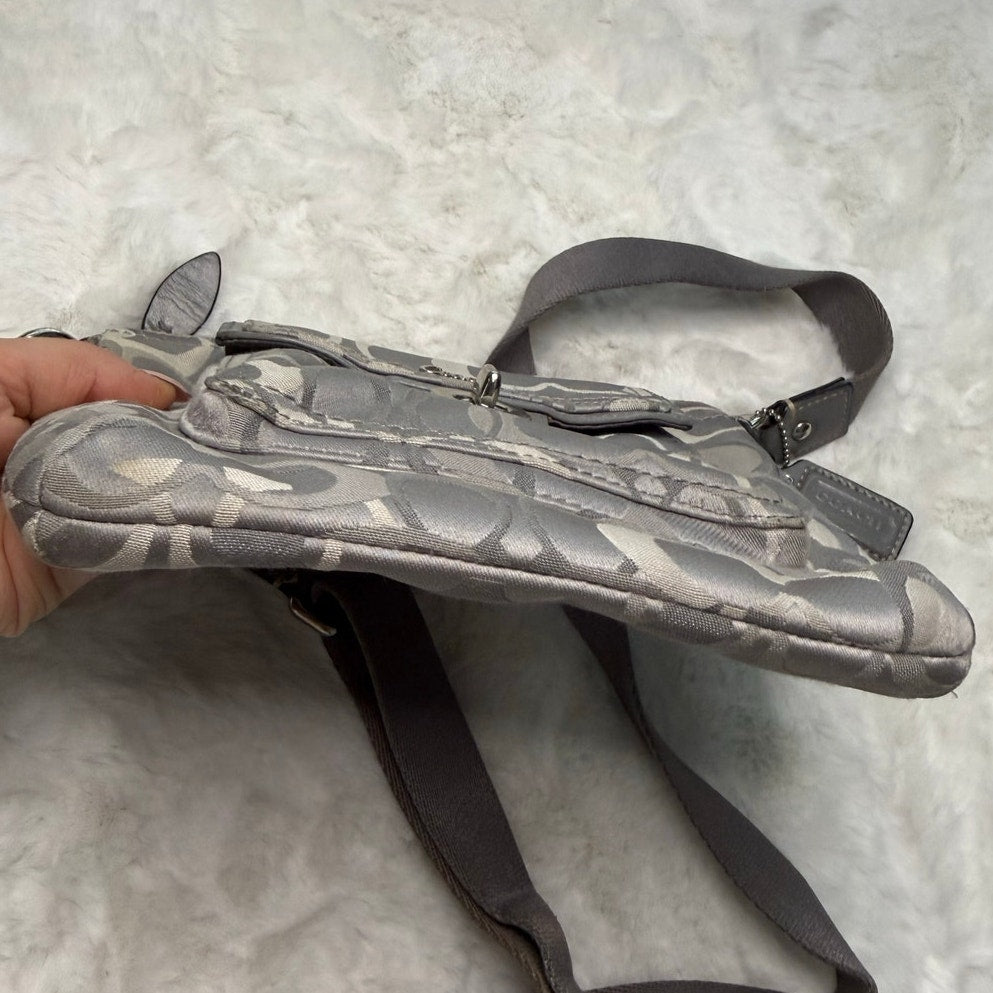 COACH Gray Signature Canvas Crossbody