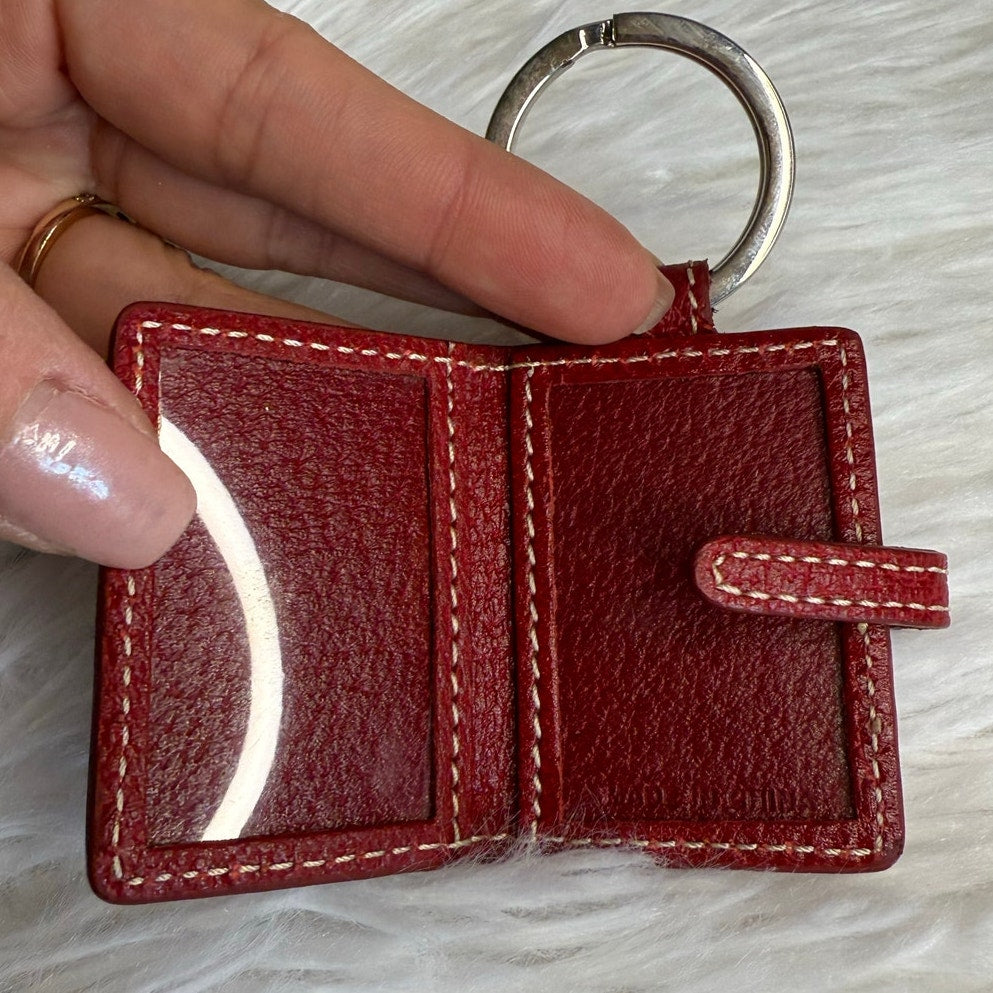 2" Vintage COACH y2k Red Photo Picture Frame Bag Charm Key Fob