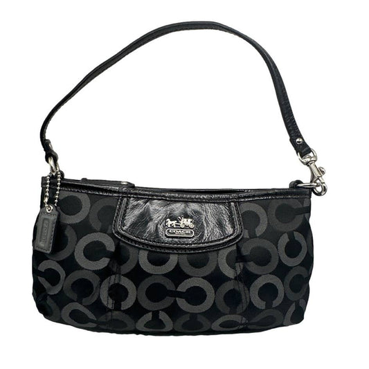 COACH Black Signature Canvas Mini Purse / Wristlet