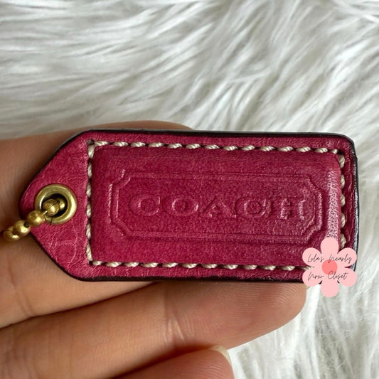 y2k 1.5" COACH Fob Bag Charm Hang tag Hangtag