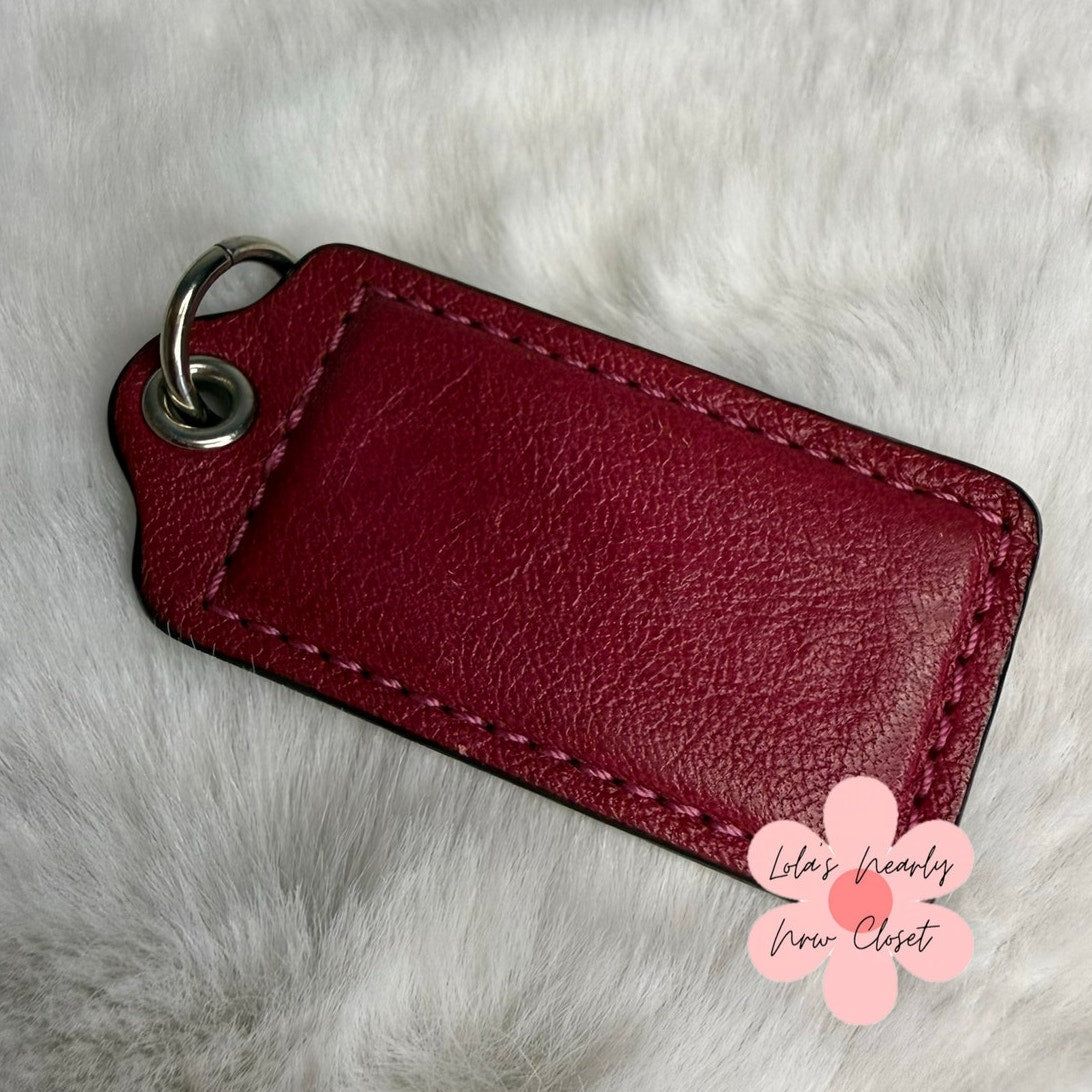 2" COACH Fob Bag Charm Hang tag Hangtag