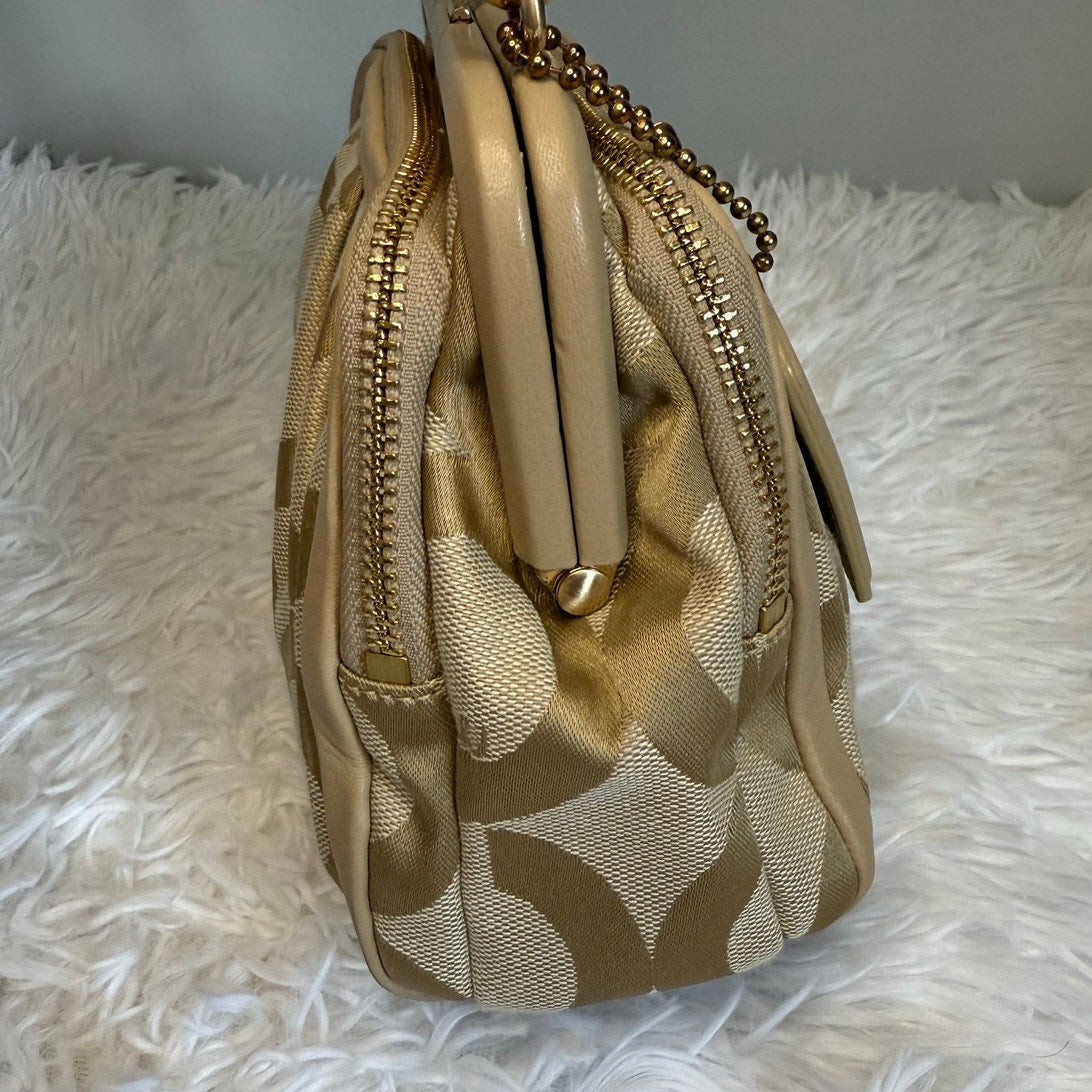 y2k COACH 2008 Parker Op Art Kisslock Shoulder Bag