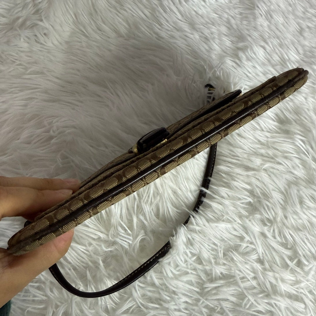 COACH y2k Soho Brown Signature Canvas Wristlet