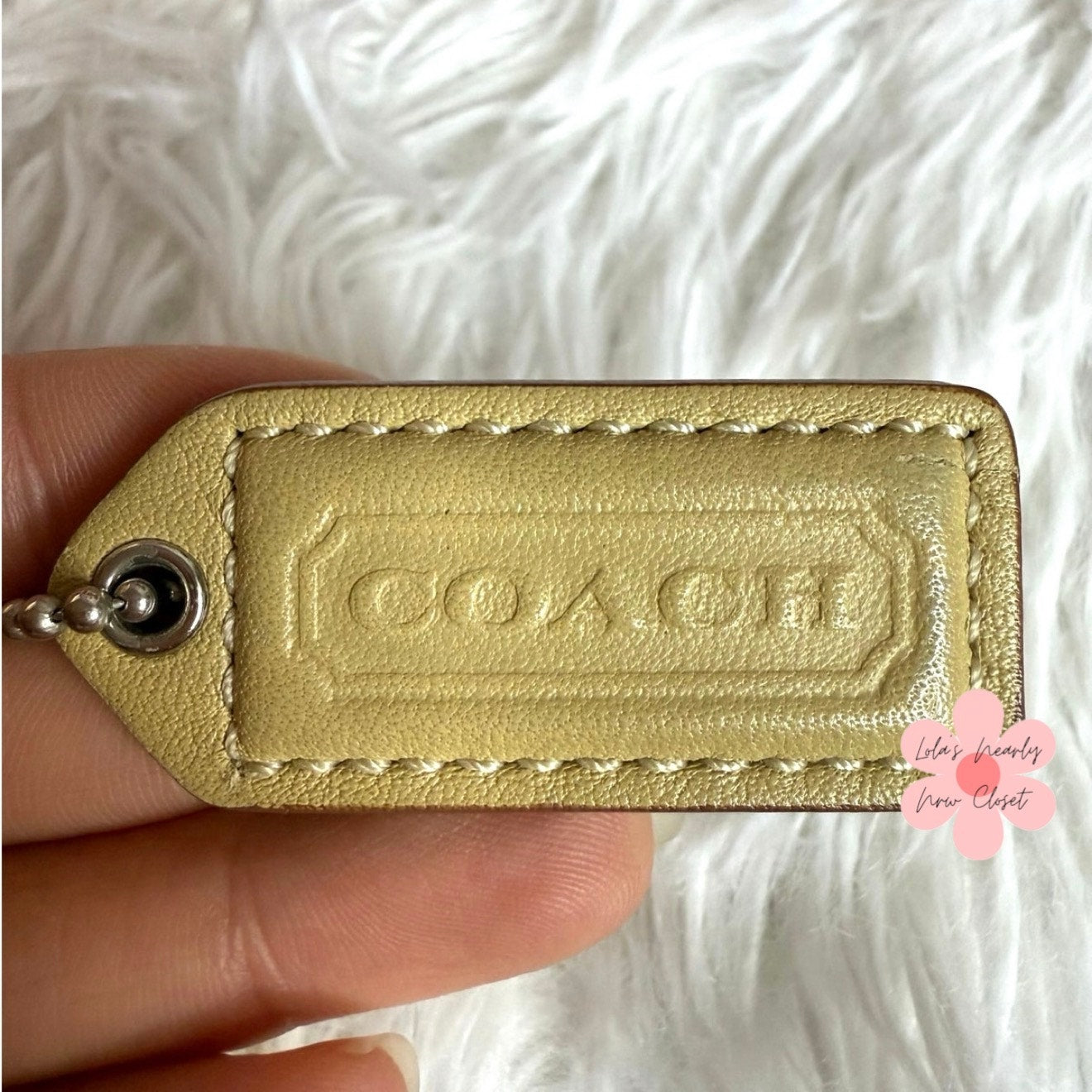 1.5" y2k COACH Fob Bag Charm Hang tag Hangtag