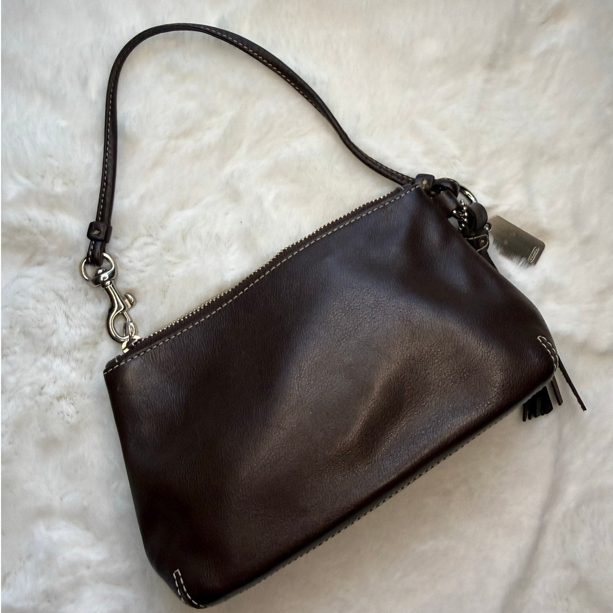 y2k Coach Vintage Leatherware Brown Soho Wristlet